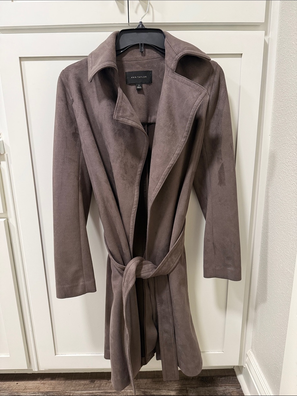Ann Taylor Faux Suede Trench Coat | Extra Small | Excellent Condition| XS